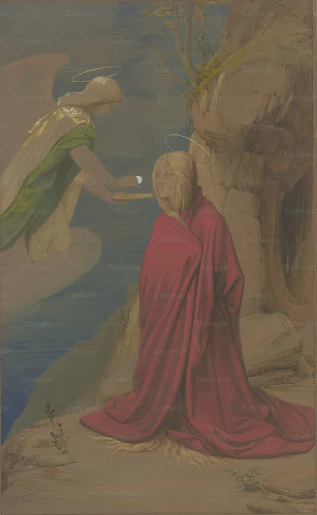 La Comunión de Santa María Magdalena - Banco de imágenes católicas
