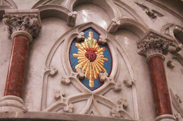 Mosaïque du Sacré-Cœur de Jésus - Images catholiques de stock - Photo de Estephany H. Kana