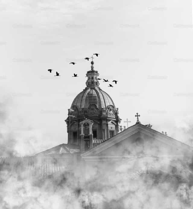 Las aves de la cupula - Banco de imágenes católicas
