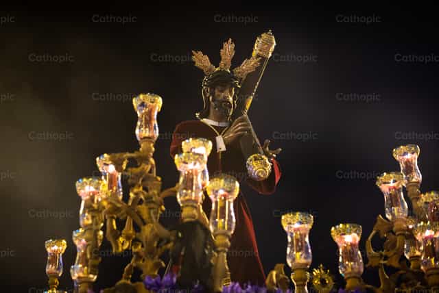 Cristo da Saúde em procissão - Imagens católicas de stock
