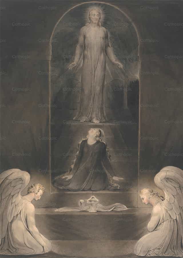 María Magdalena en el Sepulcro - Banco de imágenes católicas