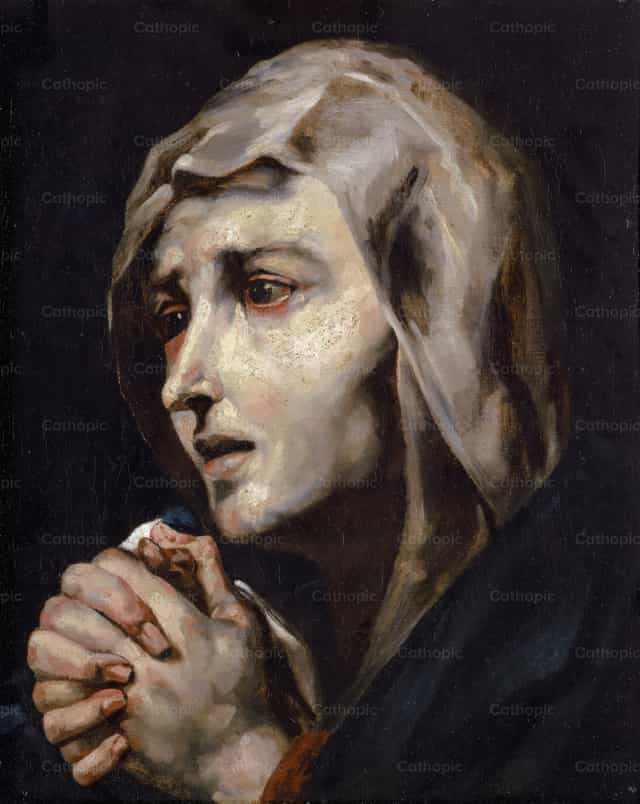 Die Mater Dolorosa - Katholische Stockfotos