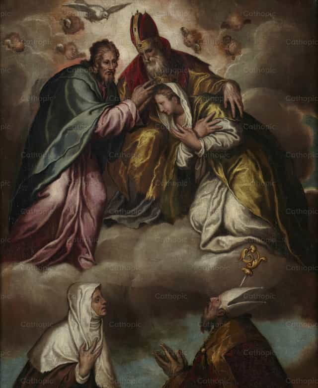 Incoronazione della Vergine - Immagini stock cattoliche