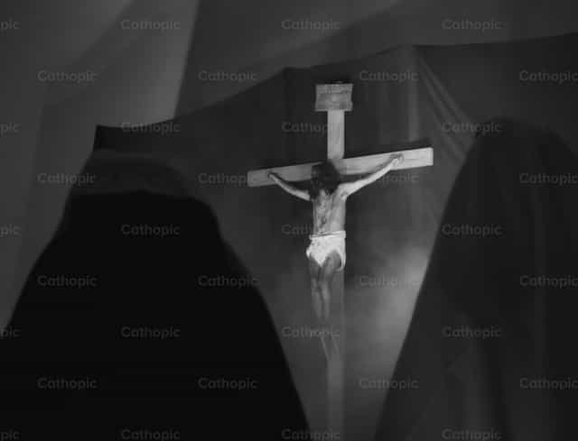 Kruisiging - Katholieke stockfoto's