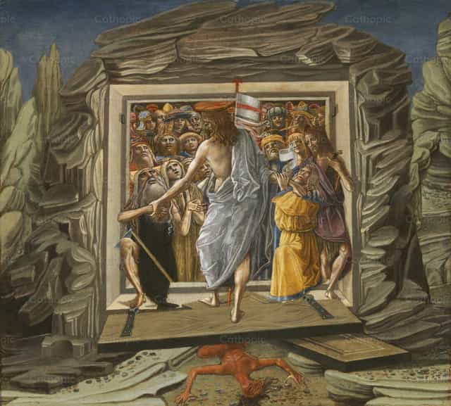 Christus in het limbo - Katholieke stockfoto's