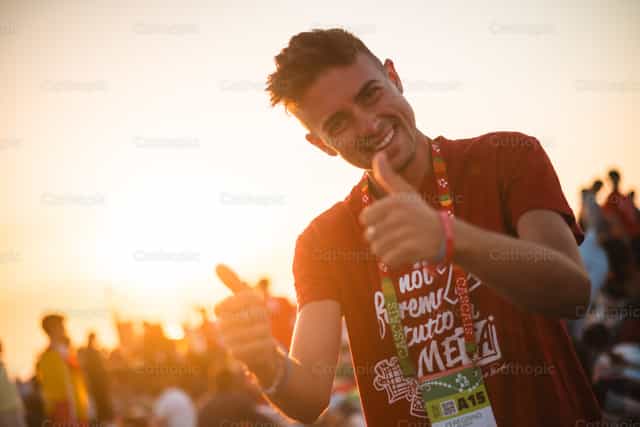 Thumbs up - Catholic stock images