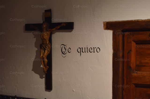 Crucifix, love message - Catholic stock images