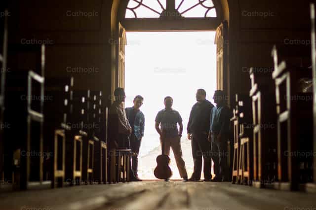Musicians in a parish - Catholic stock images