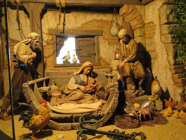 Natività a Betlemme - Immagini stock cattoliche