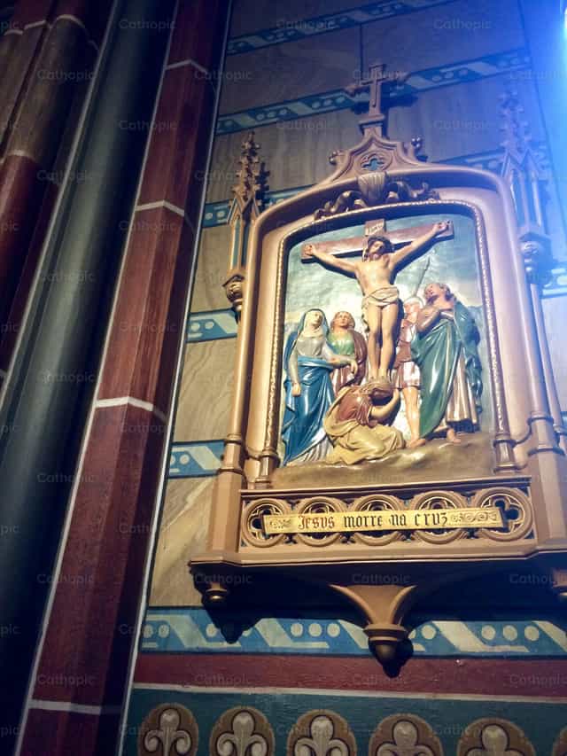 Daan ng Krus, namatay si Jesus sa krus - Mga Catholic stock image