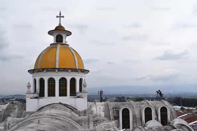 Santo Domingo Mixco - Mga Catholic stock image