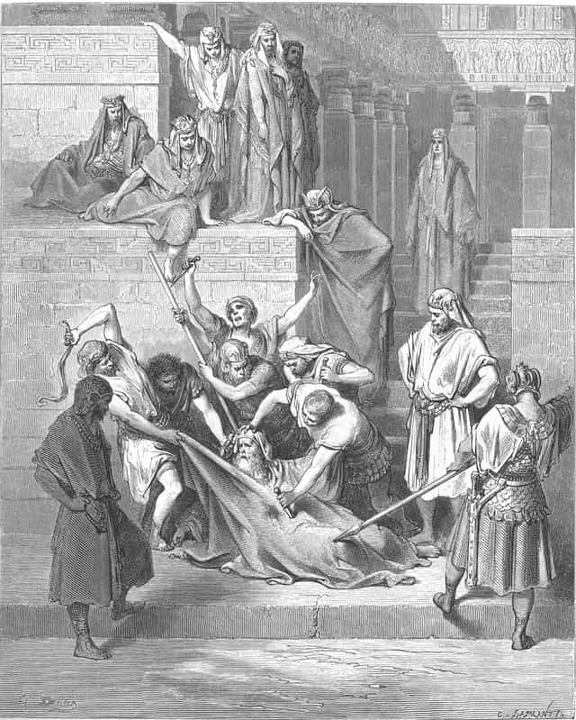 Il martirio di Eleazaro lo Scriba - Immagini stock cattoliche - Foto di Restored Christian Art