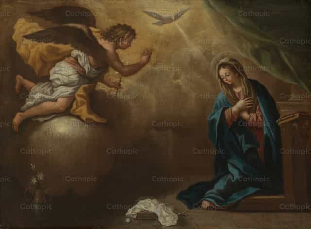 L’Annonciation à Marie - Images catholiques de stock - Photo de Restored Christian Art