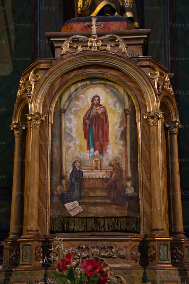 Tabernacle, église San Francesco à Santiago - Images catholiques de stock