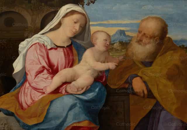 La Sainte Famille - Images catholiques de stock