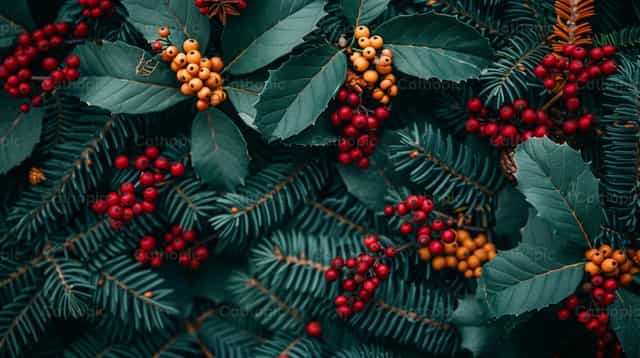 Folhas de fundo de Natal - Imagens católicas de stock - Foto de Carolina BR