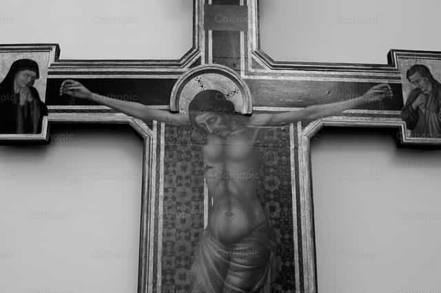 Jezus gekruisigd - Katholieke stockfoto's