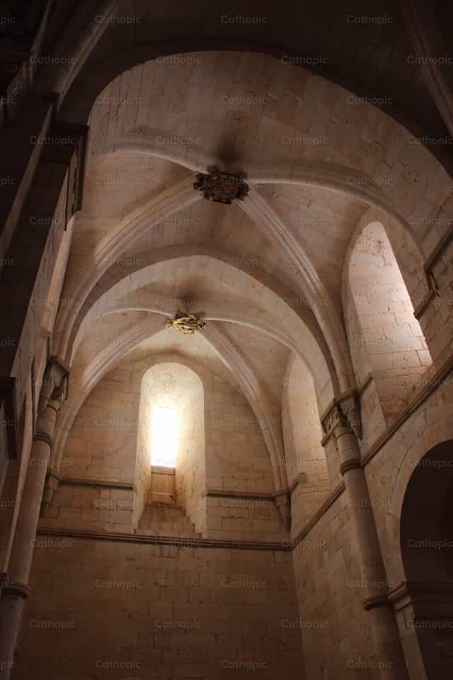 Kloster der Heiligen Maria von Huerta - Katholische Stockfotos