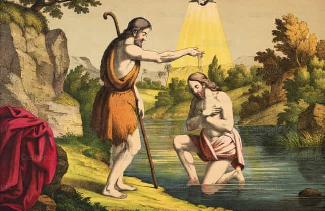 El bautismo de Jesús - Banco de imágenes católicas