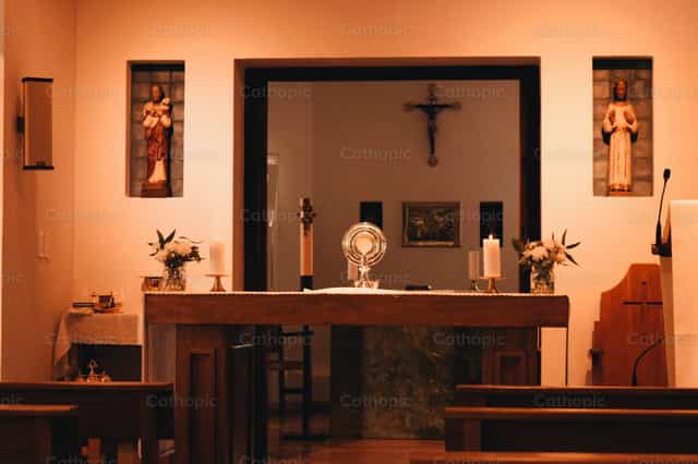 Intimate Adoration - Catholic stock images