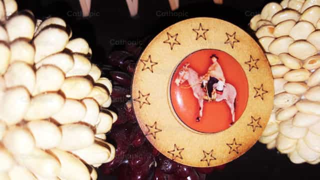 Sacerdote gaucho a cavallo - Immagini stock cattoliche - Foto di Caro Betique