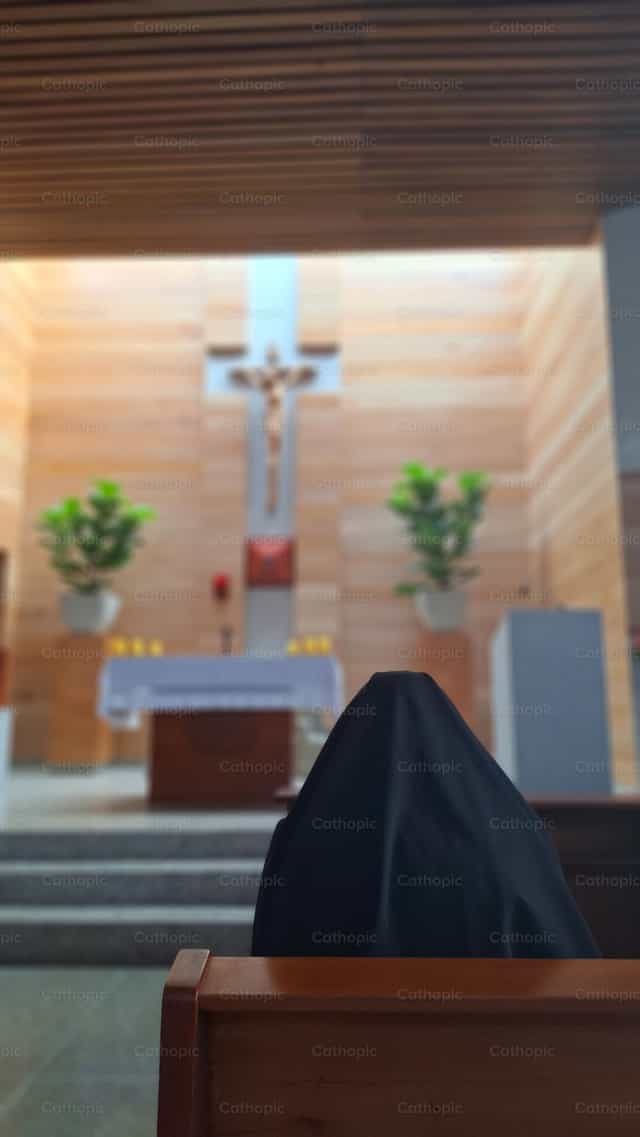 Sa pagninilay - Mga Catholic stock image