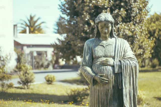 Pregnant Mary - Catholic stock images