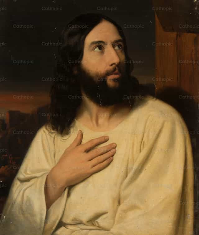 Si Kristo na nananalangin sa disyerto - Mga Catholic stock image