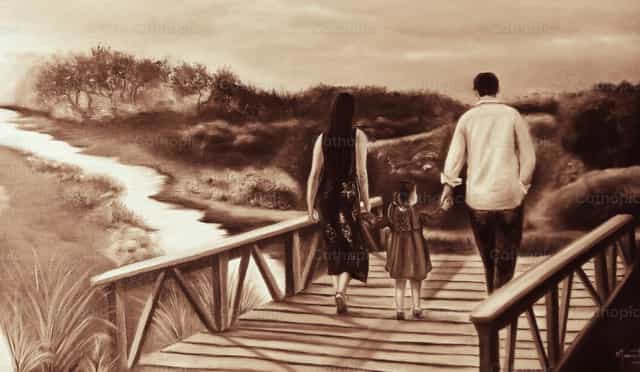 Obraz zjednoczonej rodziny - Katolickie zdjęcia stockowe