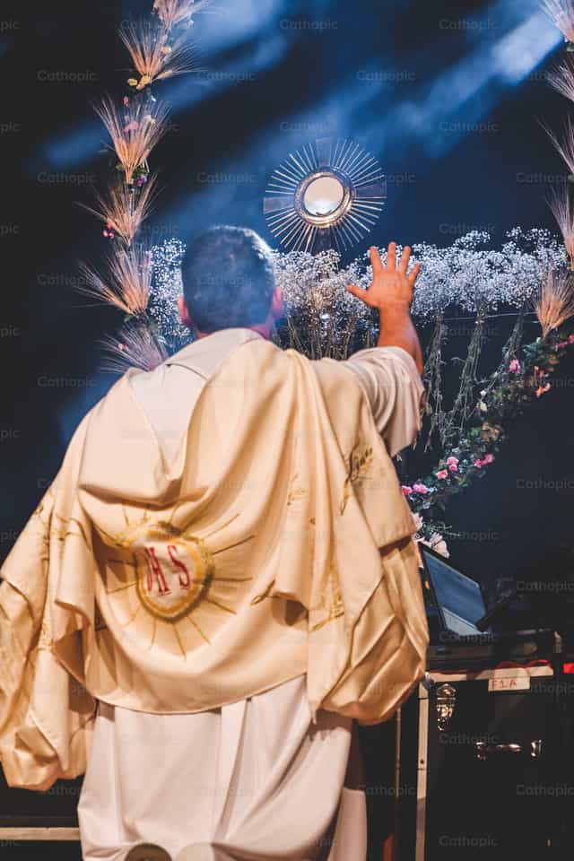 Padre e Jesus - Imagens católicas de stock