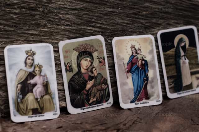 Invocações Marianas - Imagens católicas de stock