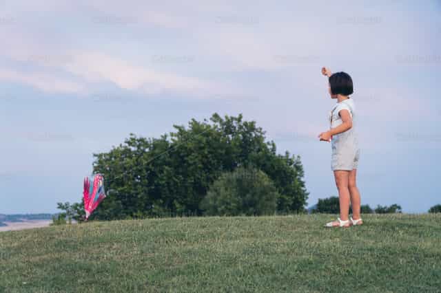 Playing with kites - Catholic stock images - Photo by Almures Studio