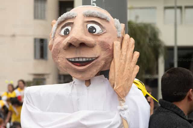Papst Monigote - Katholische Stockfotos