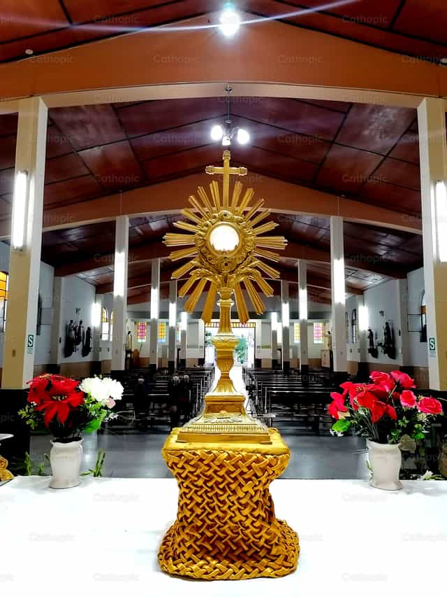 The Monstrance in the Church - Catholic stock images