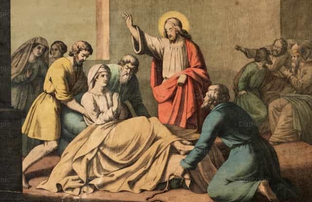 예수님께서 불구가 된 사람을 고치시다 - 가톨릭 스톡 이미지 - 사진 제공 Restored Christian Art