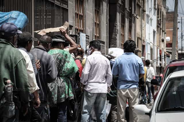 File de déjeuner - Images catholiques de stock