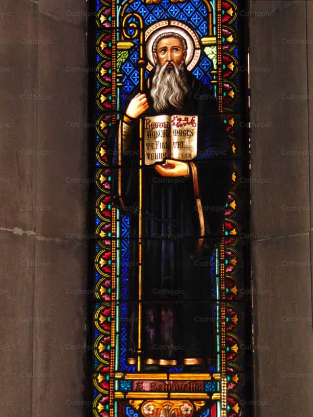 Heilige Benedictus - Katholieke stockfoto's