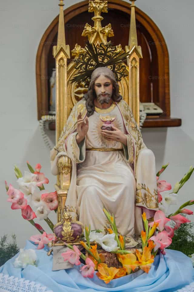 Jezus na tronie - Katolickie zdjęcia stockowe