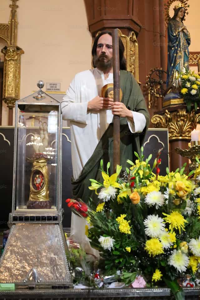 Relique de saint Jude Thaddée - Images catholiques de stock
