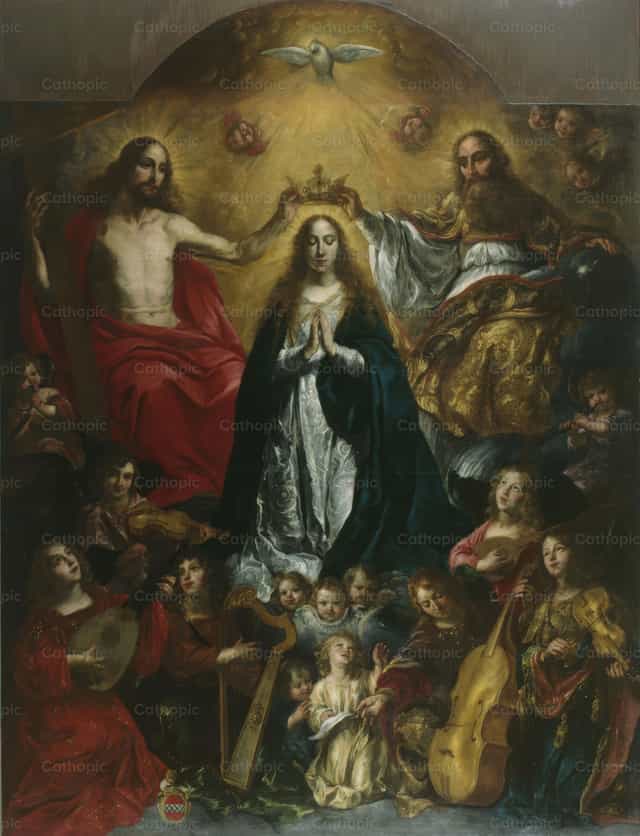 The krowning of Maria - Catholic stock images
