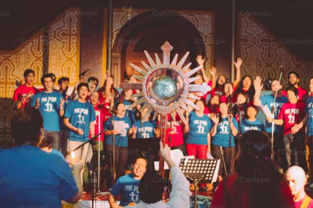 Chant to the sky - Catholic stock images