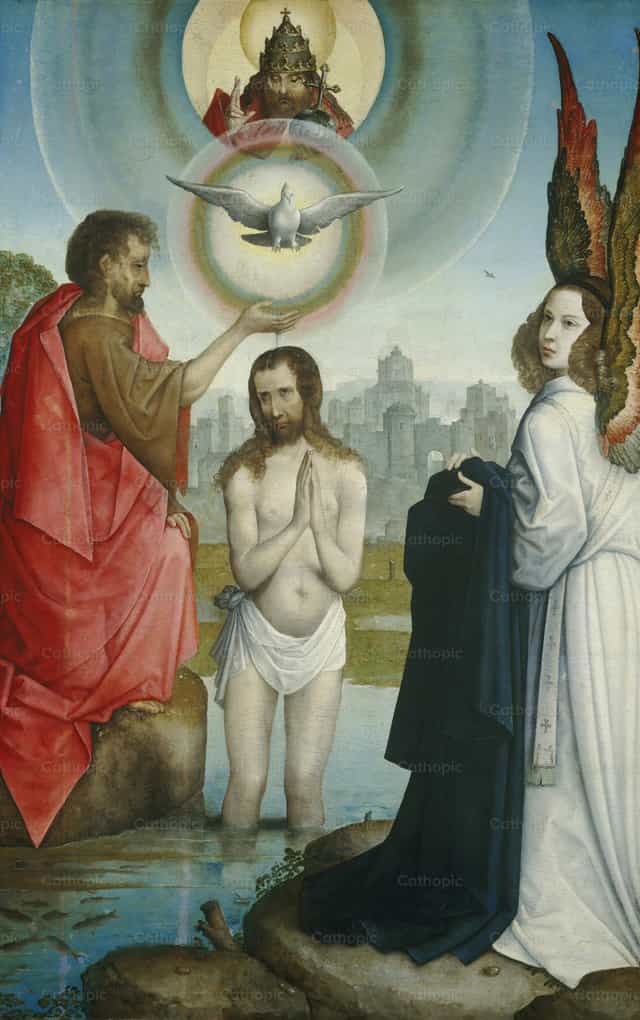El bautizo de Cristo - Banco de imágenes católicas