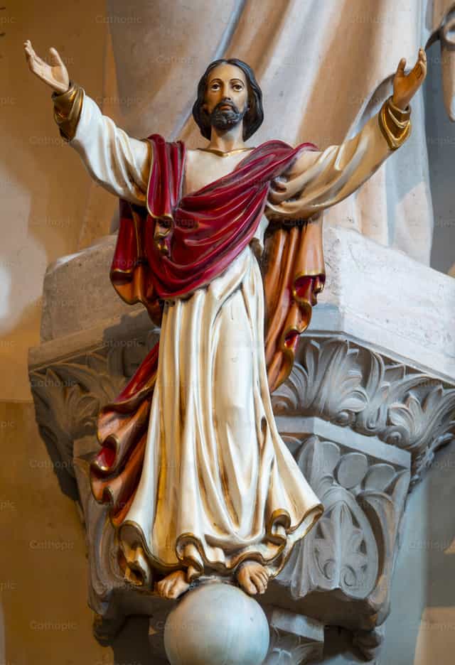 Estatwa ni Hesukristo na nakataas ang mga braso - Mga Catholic stock image