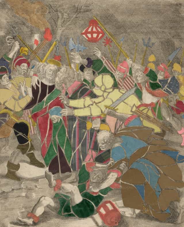 유다의 입맞춤과 그리스도의 체포 - 가톨릭 스톡 이미지 - 사진 제공 Restored Christian Art