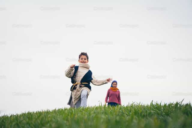 Les petits bergers de Notre-Dame de Fatima - Images catholiques de stock - Photo de Almures Studio