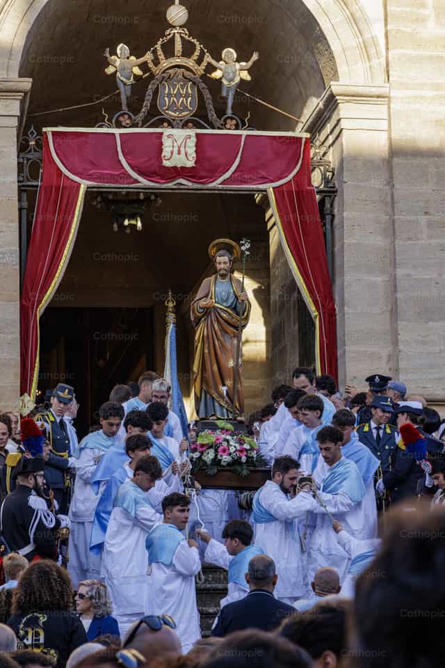 Icono de San José - Enna, Sicilia - Banco de imágenes católicas