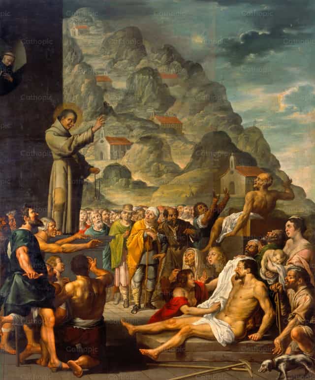 Milagres do Beato Salvador de Horta - Imagens católicas de stock