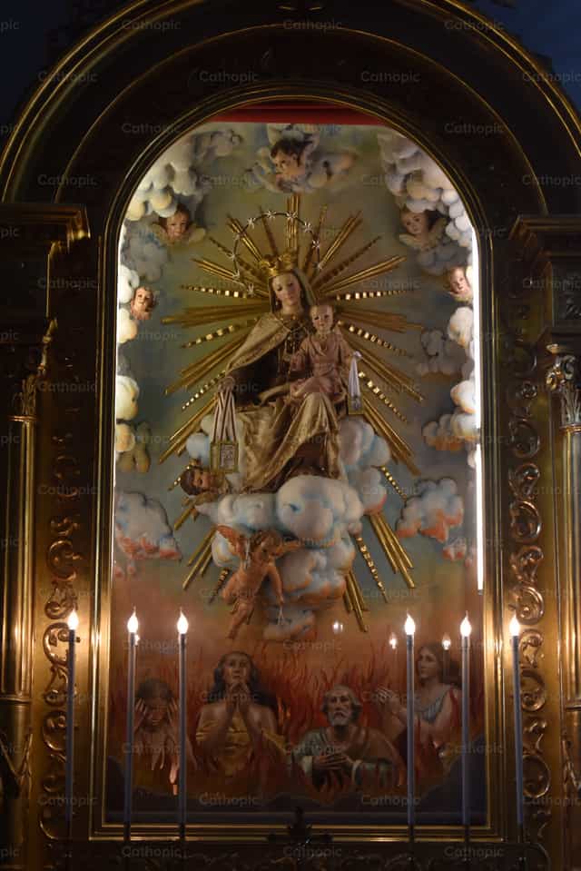 Vierge du Carmel - Images catholiques de stock
