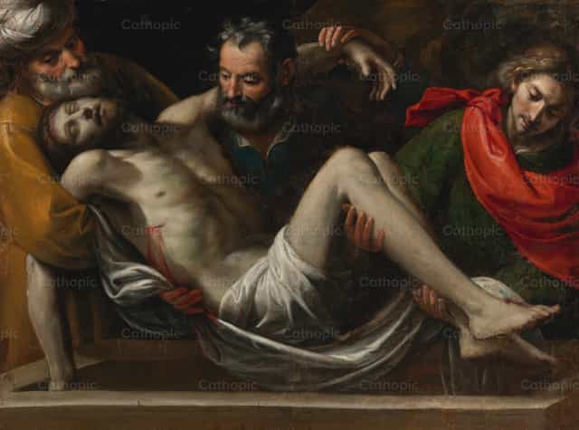 Die Grablegung Christi - Katholische Stockfotos