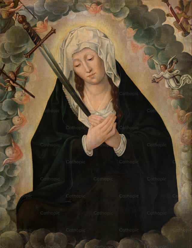 A Fájdalmas Szűzanya - Katolikus stockképek - Fotó: Restored Christian Art